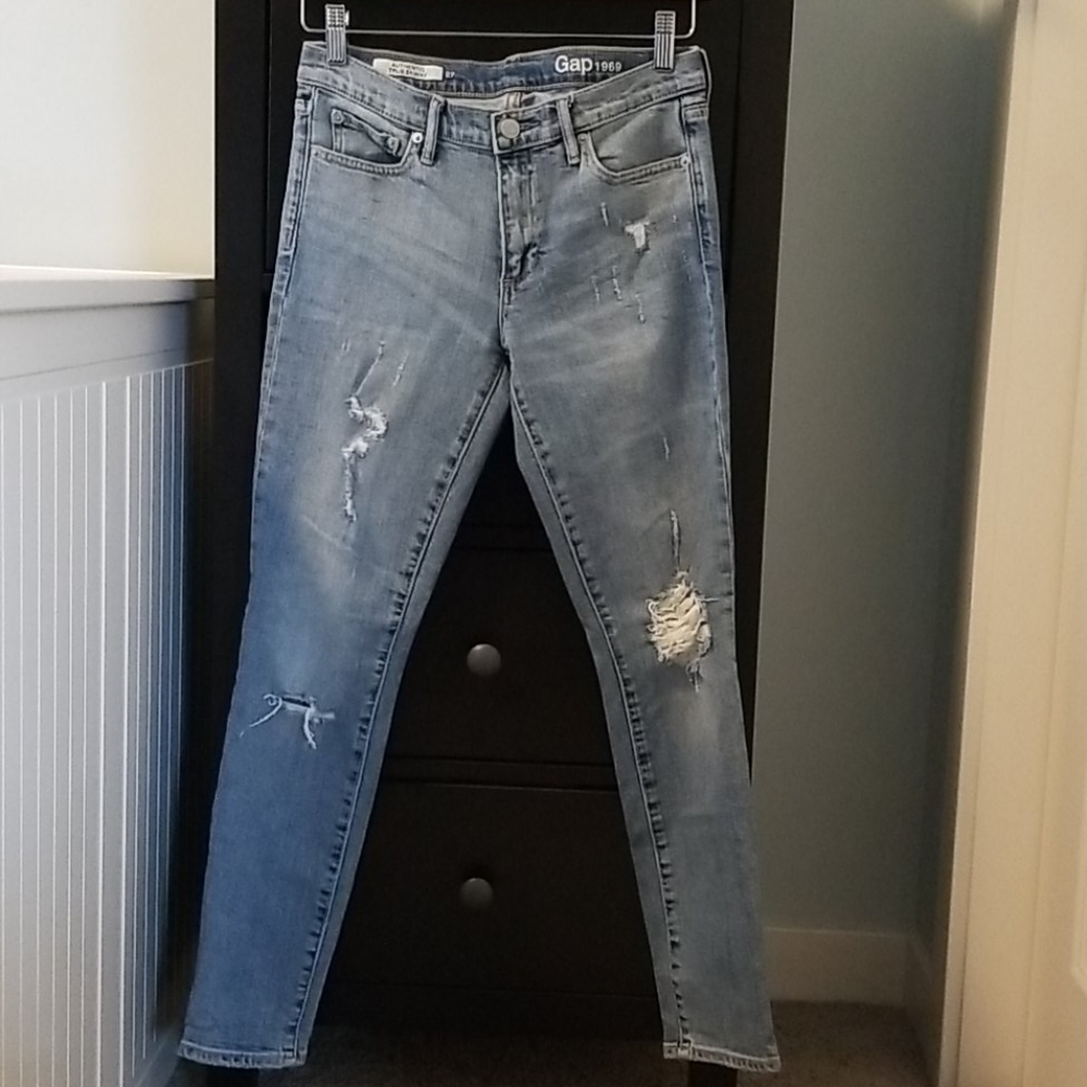 Distressed jeans